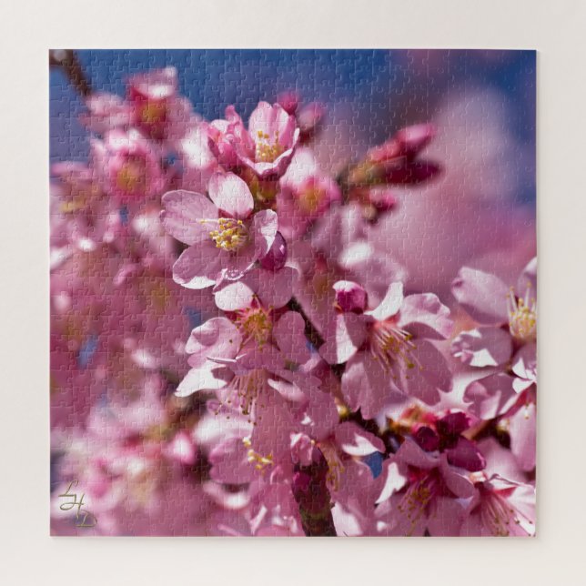 Sakura Kirschblüten von Sonnenlicht geküsst Puzzle (Vertikal)
