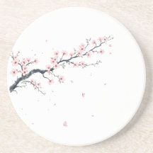 Sakura-Kirschblüten-Zweig Sandstein-Getränkeunters