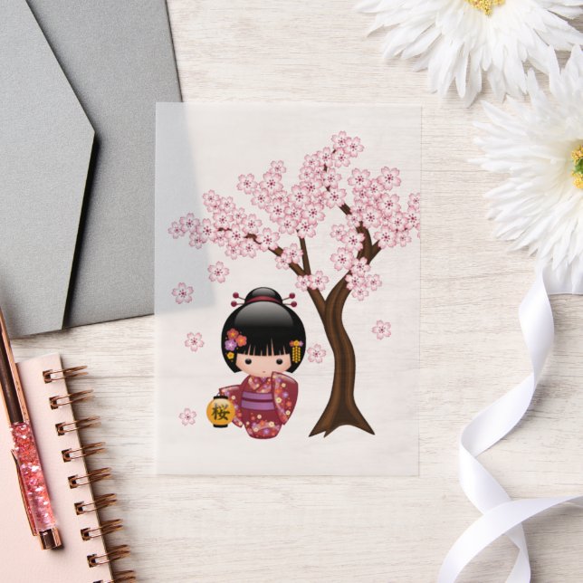 Sakura Kokeshi Doll Niedliche japanische Geisha Be (Hochzeit)