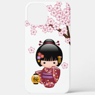 Sakura Kokeshi Doll - Niedliches japanisches Geish Case-Mate iPhone Hülle