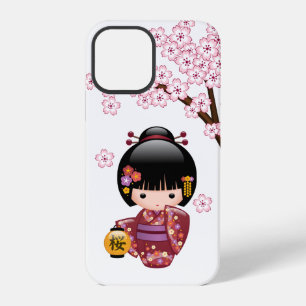 Sakura Kokeshi-Puppe - Süße japanische Geisha-Dame iPhone 12 Pro Hülle