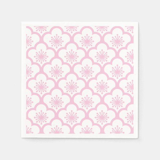 Sakura Light Pink - White Serviette (Vorderseite)