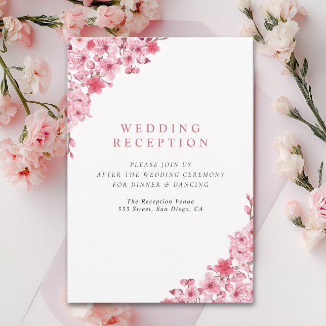 Sakura Love Wedding – Cherry Blossom Begleitkarte (Von Creator hochgeladen)