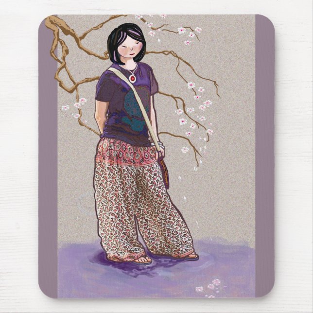 Sakura-Mädchen Mousepad (Vorne)