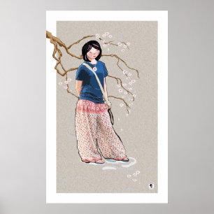 Sakura-Mädchen Poster