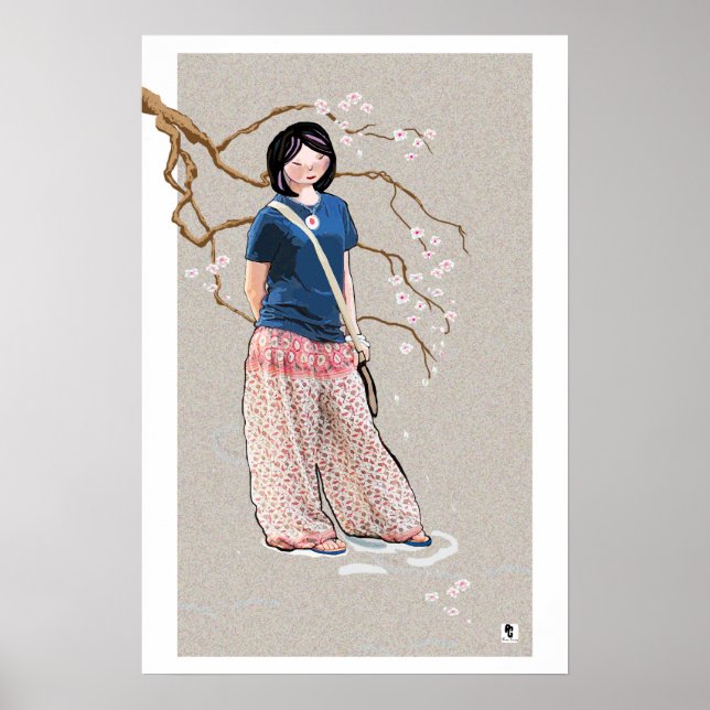 Sakura-Mädchen Poster (Vorne)