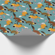 Sakura marten cyan background