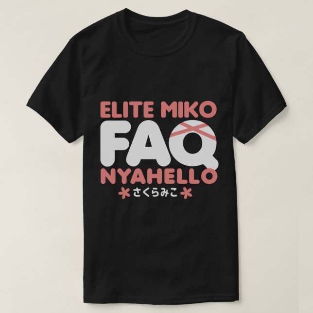 Sakura Miko Hololive Elite Miko T-Shirt (Design vorne)