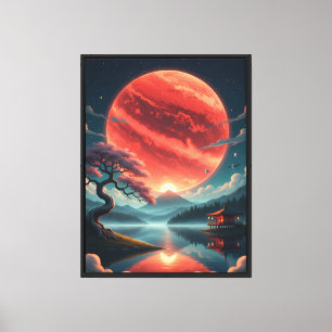 Sakura Mond Leinwanddruck