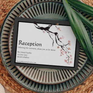 Sakura Mountain   Lässige Hochzeitsempfehlung Begleitkarte