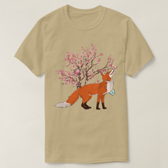 Sakura Naturewald Tier Lover Cherry Blossom F T-Shirt (Design vorne)