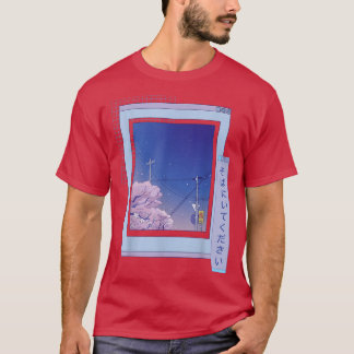 Sakura Niedlich Anime Vaporwave Japanese Night Cit T-Shirt