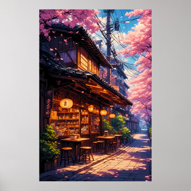Sakura no Machikado - Kirschblütenstraße Poster (Vorne)