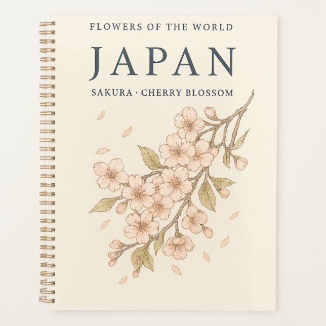 Sakura Notizbuch – Kirschblüte aus Japan Planer (Vorderseite)