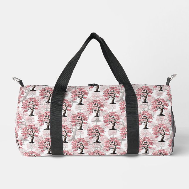 Sakura Pink Cherry Blossom Baumdesign Duffle Bag (Vorderseite)