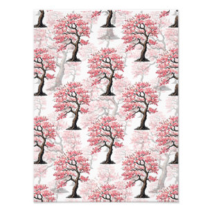 Sakura Pink Cherry Blossom Baumdesign Fotodruck