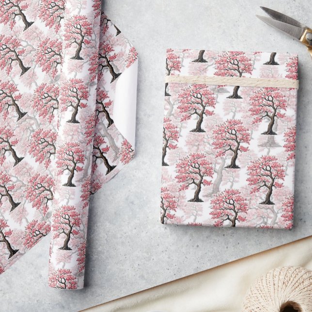 Sakura Pink Cherry Blossom Baumdesign Geschenkpapier (Von Creator hochgeladen)