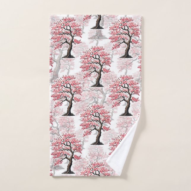 Sakura Pink Cherry Blossom Baumdesign Handtuch (Handtuch)