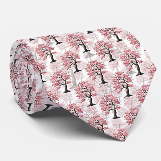 Sakura Pink Cherry Blossom Baumdesign Krawatte (Von Creator hochgeladen)