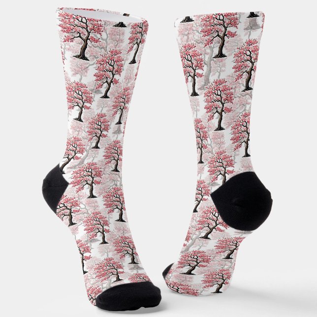 Sakura Pink Cherry Blossom Baumdesign Socken (Von Creator hochgeladen)