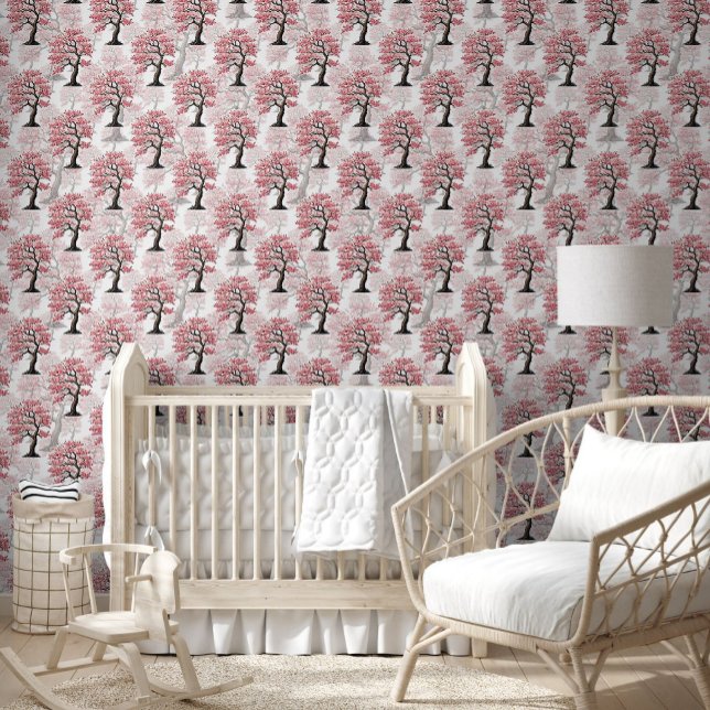 Sakura Pink Cherry Blossom Baumdesign Tapete (Von Creator hochgeladen)