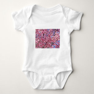 Sakura Pink Cherry Blossom Sky Baby Strampler