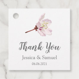 Sakura Pink Cherry Blossom Wedding Vielen Dank Geschenkanhänger