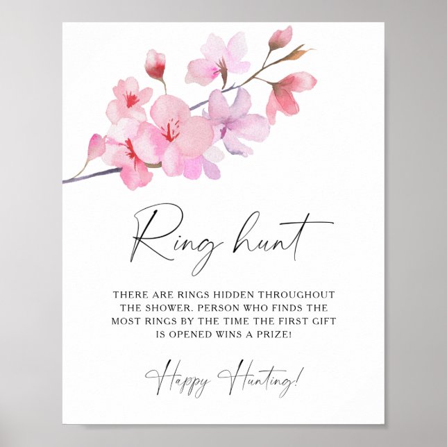 Sakura - Ring hunt Hochzeitsspiel Poster (Vorne)