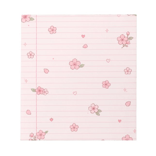 Sakura Rosa Notizblock (Vorderseite)