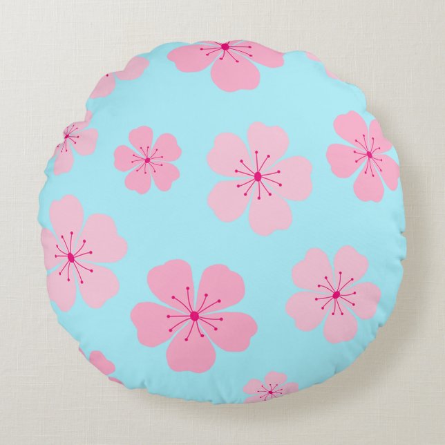 Sakura Round Pillow Rundes Kissen (Vorderseite)