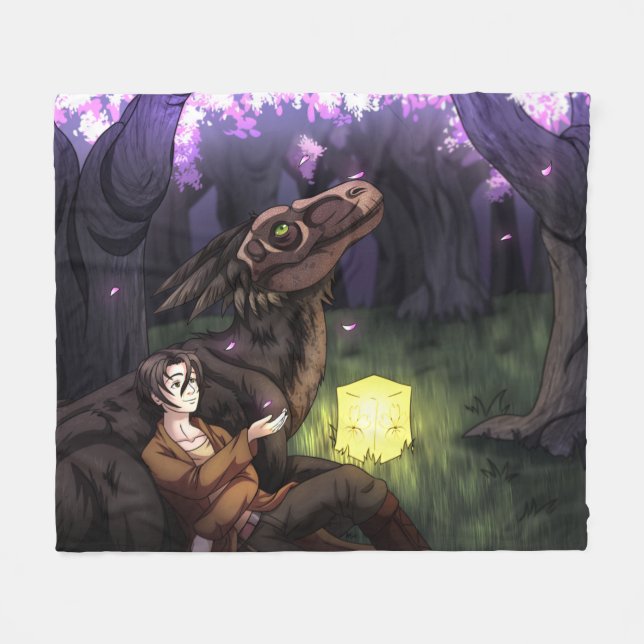 Sakura Saison Fleecedecke (Vorderseite (Horizontal))