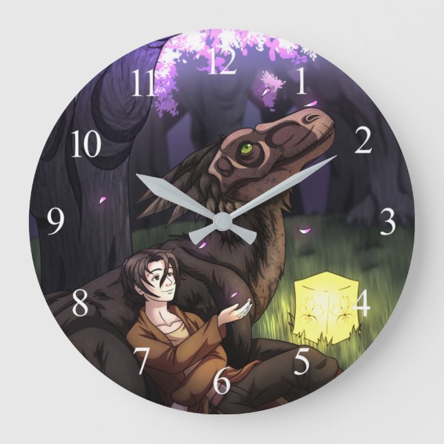 Sakura Saison Große Wanduhr (Vorderseite)