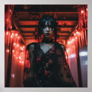 Sakura Serenity fesselt japanische Schönheit Poster