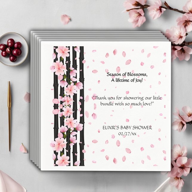 Sakura Spring Cherry Blossoms Babydusche Serviette (Von Creator hochgeladen)