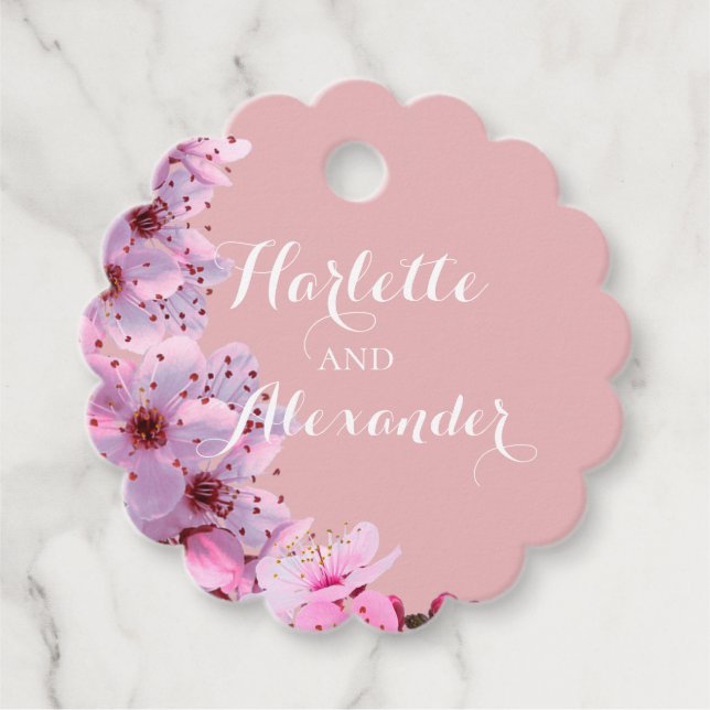 Sakura Theme Geschenkanhänger (Vorderseite)