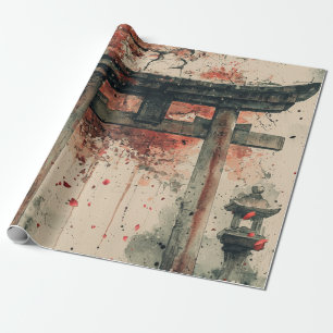 Sakura Torii-Tuschewaschkunst Geschenkpapier
