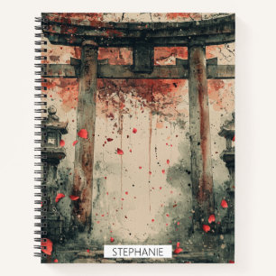 Sakura Torii-Tuschewaschkunst Notizbuch