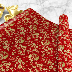 Sakura Tree Blossom und Symbol des Drachen Geschenkpapier