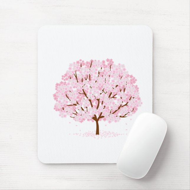 Sakura Tree in Full Bloom - Elegantes Frühjahrsdes Mousepad (Mit Mouse)