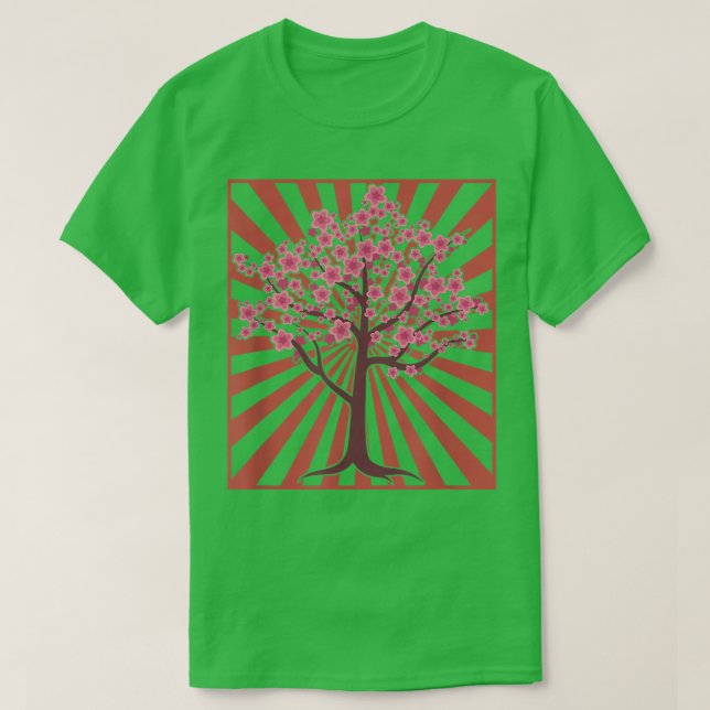 Sakura Tree Japanische Blume Japan Pink Cherry Blo T-Shirt (Design vorne)