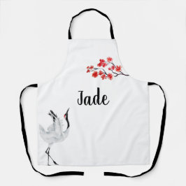 Sakura und Kranich Schürze