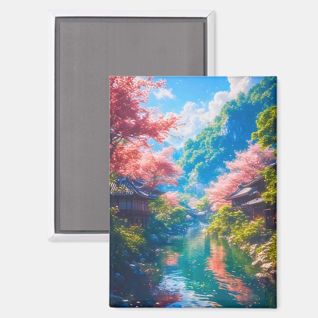 Sakura Utsuru Seiryū  Magnet (Vorderseite/Rückseite)