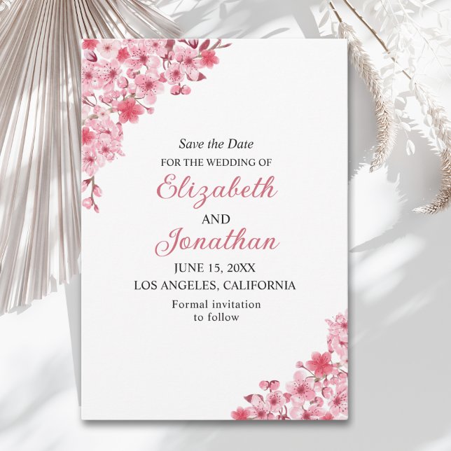 Sakura Wedding – Cherry Blossom Themed Save The Date (Von Creator hochgeladen)