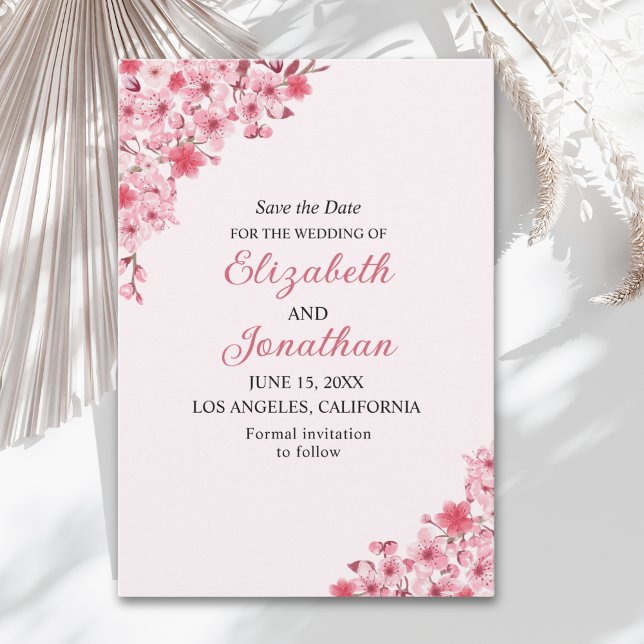 Sakura Wedding – Cherry Blossom Themed Save The Date (Von Creator hochgeladen)