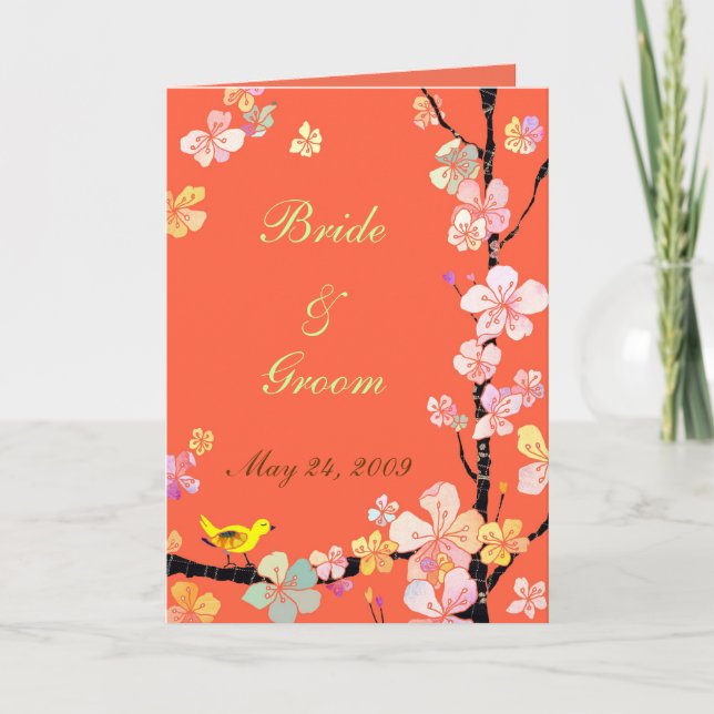 Sakura Wedding Invitation Card Einladung (Vorderseite)