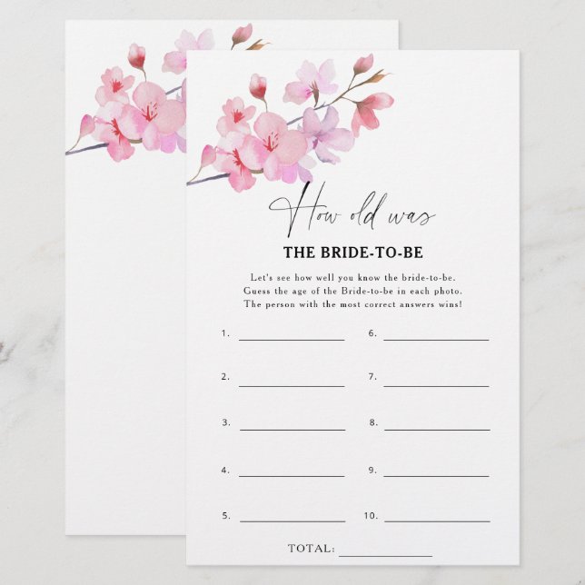 Sakura - Wie alt war die Braut, um ein Spiel zu we (Vorne/Hinten)