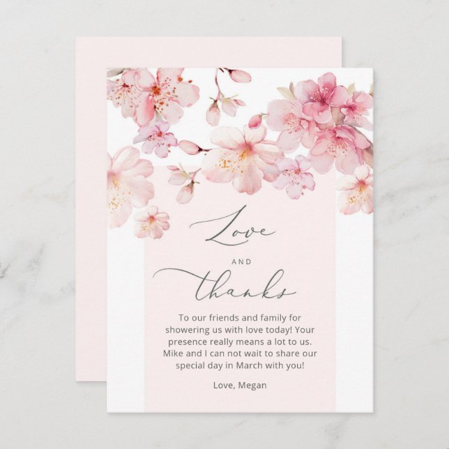 Sakura-Zollkarte RSVP Karte (Vorne/Hinten)