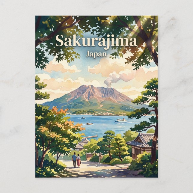 Sakurajima Japan Postkarte (Vorderseite)