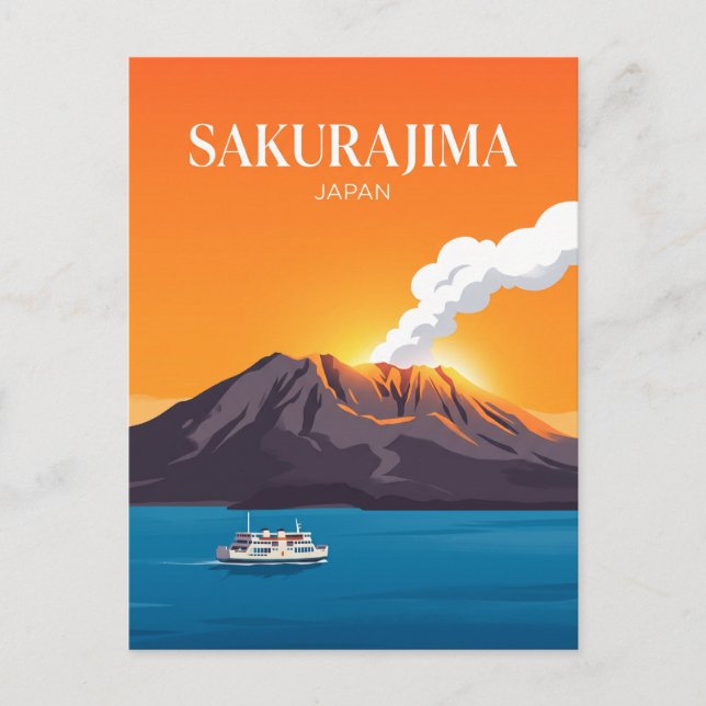 Sakurajima Japan Postkarte (Vorderseite)
