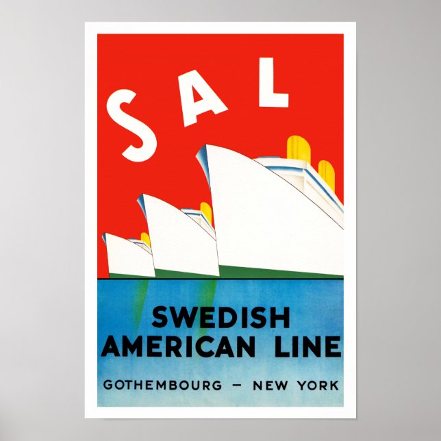 SAL ~ Swedish American Line Poster (Vorne)